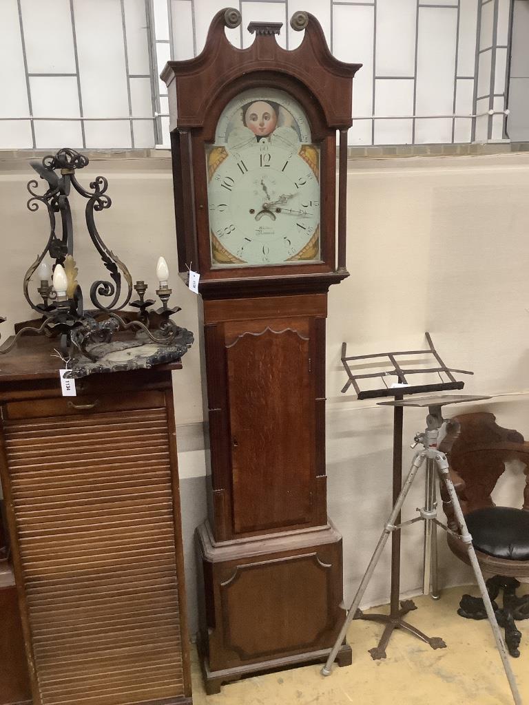 An early 19th century mahogany and oak eight day longcase clock marked Walker of Nantwich, height 215cm